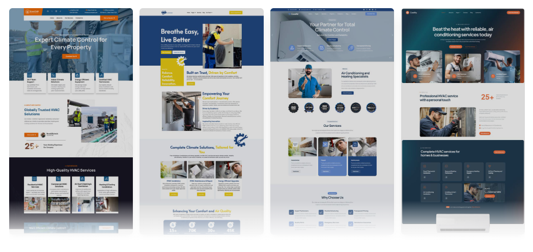HVAC Website Design Inspiration
